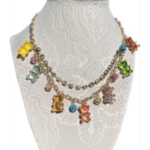 Betsey Johnson Gummy Bear Charm Necklace